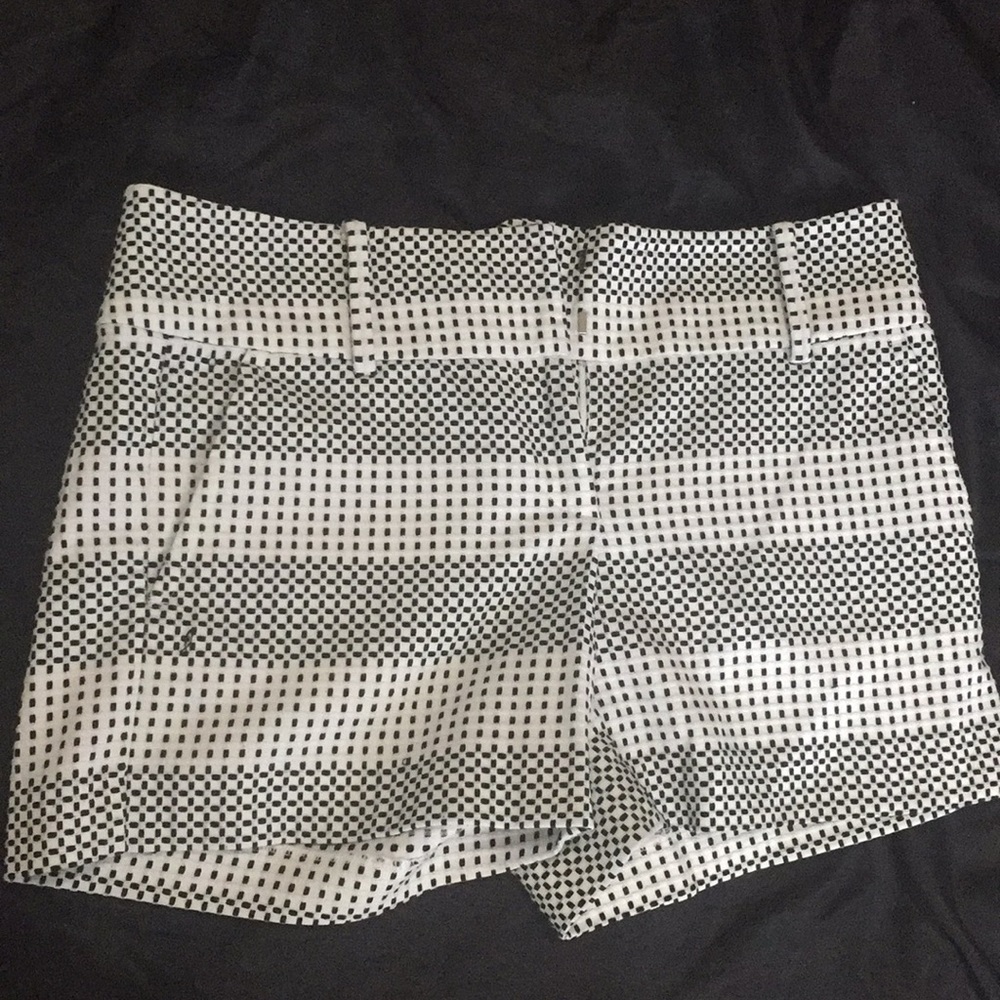 Black and white shorts